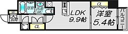 Aden京町堀イースト 1LDKの間取図画像