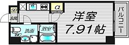 ウインズコート西梅田2 1Kの間取図画像