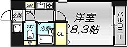プレサンス西心斎橋 1Kの間取図画像