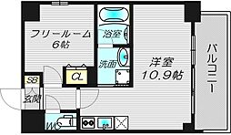 S-RESIDENCEESAKA 1LDKの間取図画像