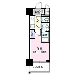 エスリード新大阪ザ・プレミアEAST 1Kの間取図画像