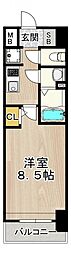 フェニックス新大阪 1Kの間取図画像