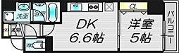 BRAVI南堀江 1DKの間取図画像