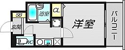 エスリード梅田東 1Kの間取図画像