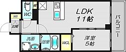 VITA荒本 1LDKの間取図画像