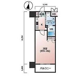 エスリード梅田北 1Kの間取図画像