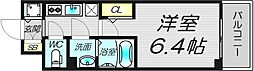 エスリード新大阪ザ・プレミアEAST 1Kの間取図画像
