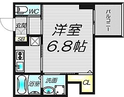 S-レジデンス堺筋本町Deux 1Kの間取図画像