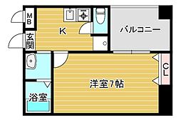 ドゥエリング成育 3階1Kの間取り