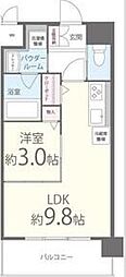 スクウェアJ 3階1LDKの間取り