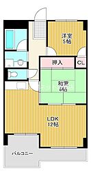 メゾンエルミタージュ 2LDKの間取図画像