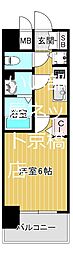 スワンズシティ大阪城ノース 1Kの間取図画像