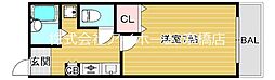 グリーンプラザ城東 1Kの間取図画像