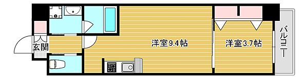 アーバネックス北久宝寺 203｜大阪府大阪市中央区北久宝寺町2丁目(賃貸マンション1LDK・2階・32.86㎡)の写真 その2