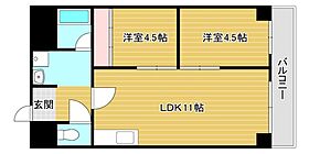 難波リーガルハウス 303 ｜ 大阪府大阪市浪速区難波中3丁目7-8（賃貸マンション2LDK・3階・50.76㎡） その2