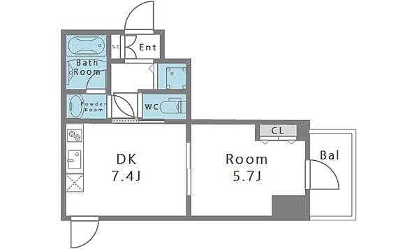 スプランディッド堀江 1101｜大阪府大阪市西区南堀江2丁目(賃貸マンション1DK・11階・32.67㎡)の写真 その2