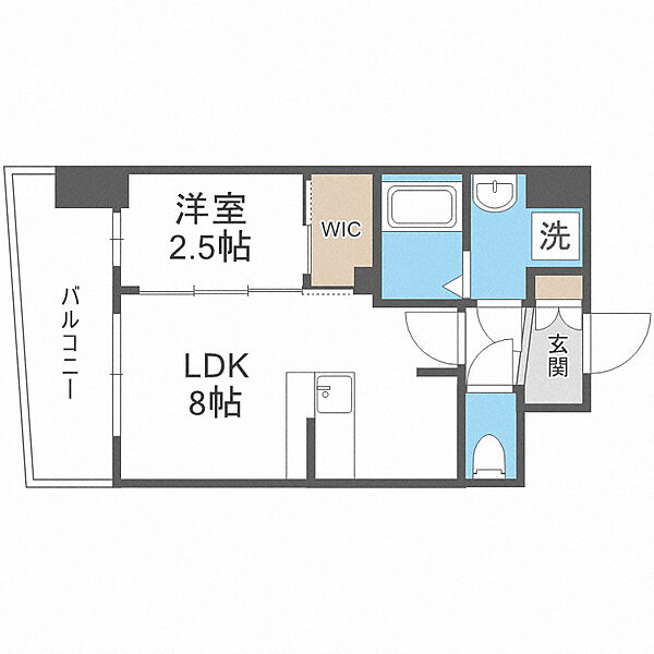 アドバンス難波ラシュレ ｜大阪府大阪市浪速区難波中3丁目(賃貸マンション1LDK・8階・28.82㎡)の写真 その2