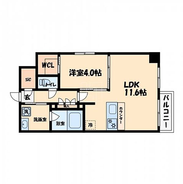 LEGALAND難波南 ｜大阪府大阪市浪速区敷津西2丁目(賃貸マンション1LDK・3階・40.00㎡)の写真 その2