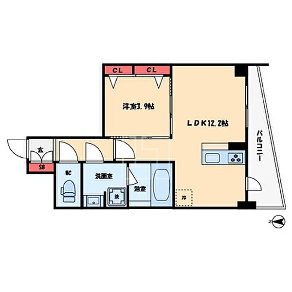 エクシアテラス梅田 503｜大阪府大阪市北区大淀中1丁目(賃貸マンション1LDK・5階・40.06㎡)の写真 その2