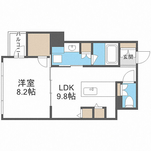 ルクレ北堀江 ｜大阪府大阪市西区北堀江1丁目(賃貸マンション1LDK・11階・42.04㎡)の写真 その2