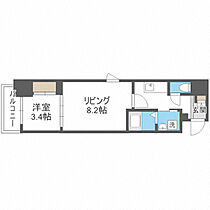 大阪府大阪市中央区博労町1丁目（賃貸マンション1LDK・7階・34.64㎡） その2