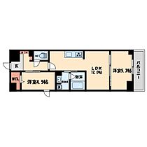 大阪府大阪市中央区上町1丁目（賃貸マンション2LDK・4階・52.22㎡） その2