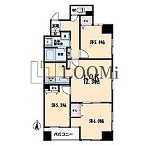 大阪府大阪市中央区鎗屋町1丁目（賃貸マンション3LDK・2階・66.95㎡） その2