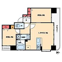 大阪府大阪市中央区西心斎橋2丁目（賃貸マンション2LDK・13階・55.22㎡） その2