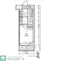 オーキッドレジデンス鶴見 5階1Kの間取り