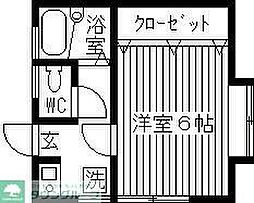 ジョイフル鶴見第二 1Kの間取図画像