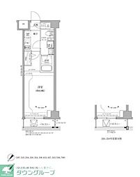 RELUXIA GRANDE 川崎大師公園 1Kの間取図画像