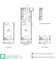 RELUXIA GRANDE 川崎大師公園 1Kの間取図画像