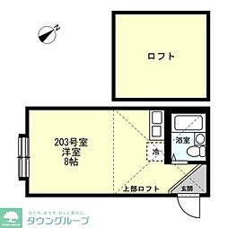 ジェンマーノ生麦 ワンルームの間取図画像