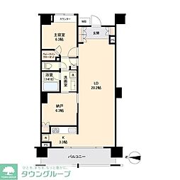 アールスタイルズ武蔵小杉ウエスト 1LDKの間取図画像
