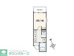 MELLAS小島新田 1Kの間取図画像