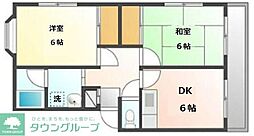 スカイFBK 2DKの間取図画像