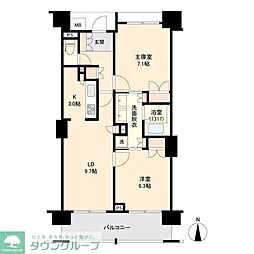 アールスタイルズ武蔵小杉ウエスト 2LDKの間取図画像