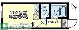 ユナイト四谷クラウド ワンルームの間取図画像