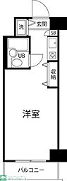 T'sgardenSHIN-MARUKO ワンルームの間取図画像