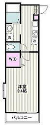 アミューズ幸 1Kの間取図画像