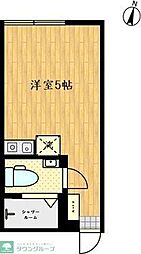 レジデンスパーク川崎 ワンルームの間取図画像