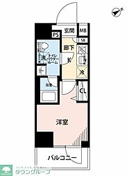 メインステージ横濱鶴見 1Kの間取図画像