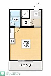 横浜エースマンション ワンルームの間取図画像