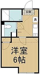Riviereキョウマチ 1Kの間取図画像