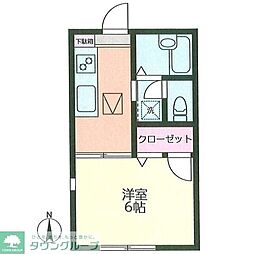 ディアス矢向 1Kの間取図画像