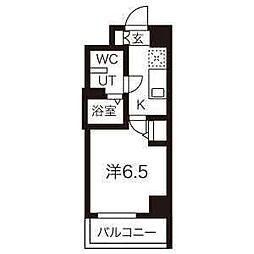 LEXE川崎塚越 1Kの間取図画像