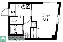b'CASALazoFujisaki 1Kの間取図画像