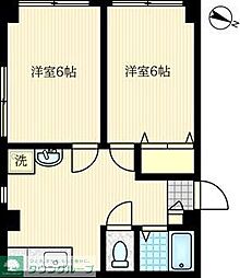 ヒロサワビル 2DKの間取図画像