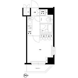 ルーブル川崎伍番館 1Kの間取図画像