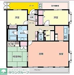 コートフェリカ 3SLDKの間取図画像